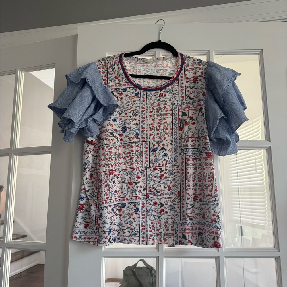 Anthroplogie Let Me Be Flutter-Sleeved Top - image 3